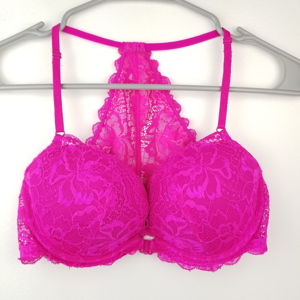 Victoria's Secret PINK Date Racerback lace pushup bra